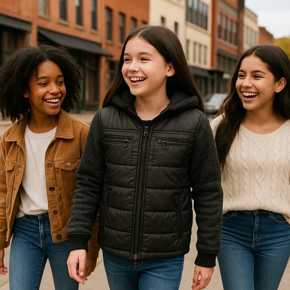 Nautica Girls’ Puffer Jacket – Size Small (teen). - Picture 1 of 14